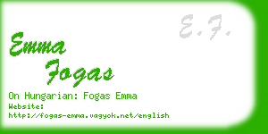 emma fogas business card